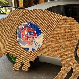 Buffalo Cork Art with Buffalo 🦬  Bills Logo